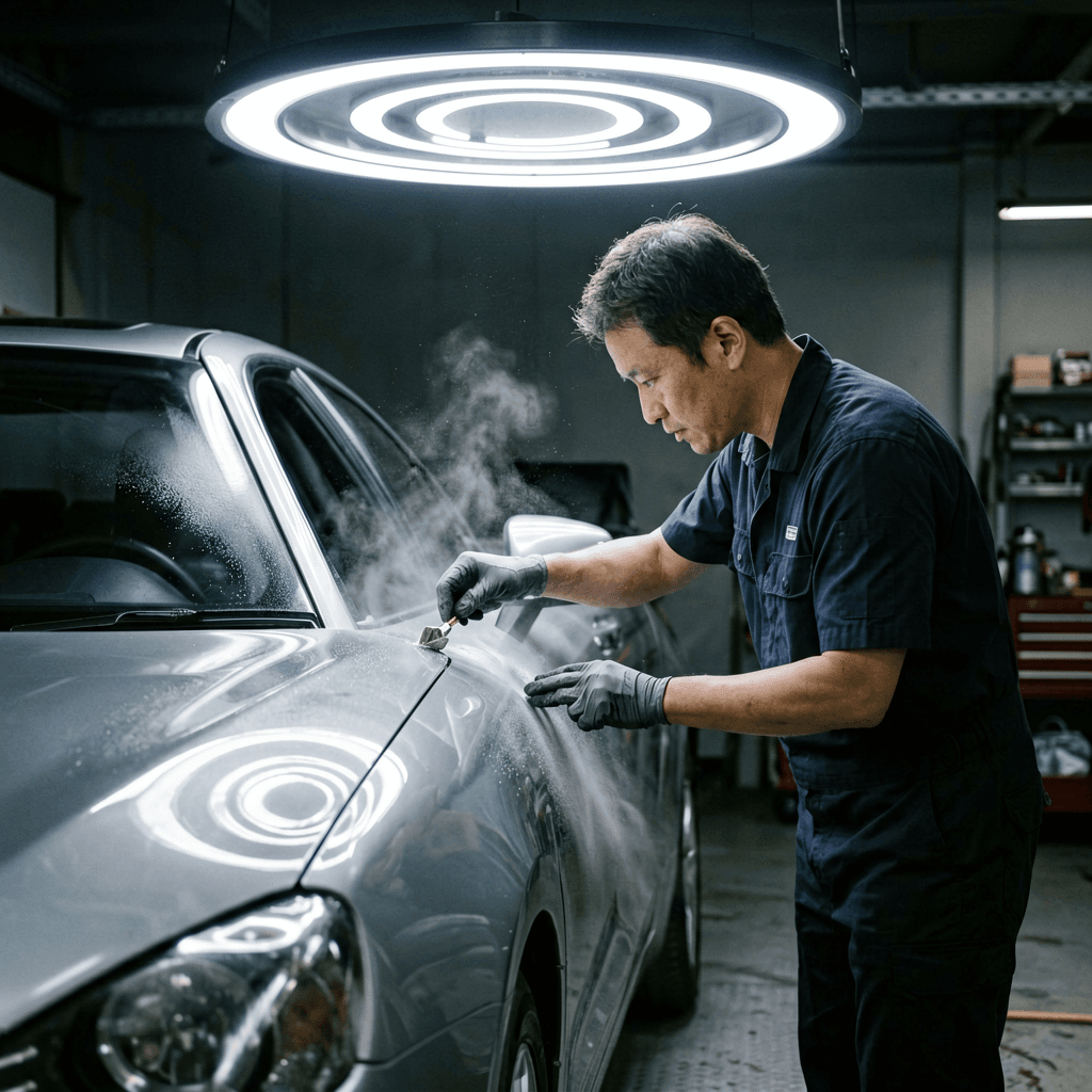 研磨の仕上がり精度はどう見極める?プロが教えるLED検査・塗装厚み計・触診の三段チェック術|KIHCES