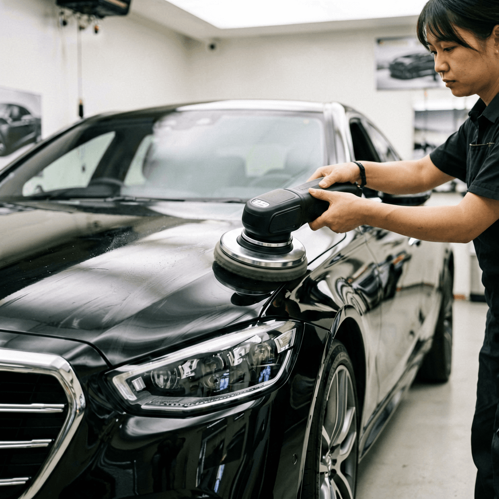 高級車の経年塗装はどう蘇るのか?Mercedes-Benz S-Class 5年車をKIHCES KP-1100 Proで98%まで再生した施工事例と全6工程研磨の教科書|施工事例