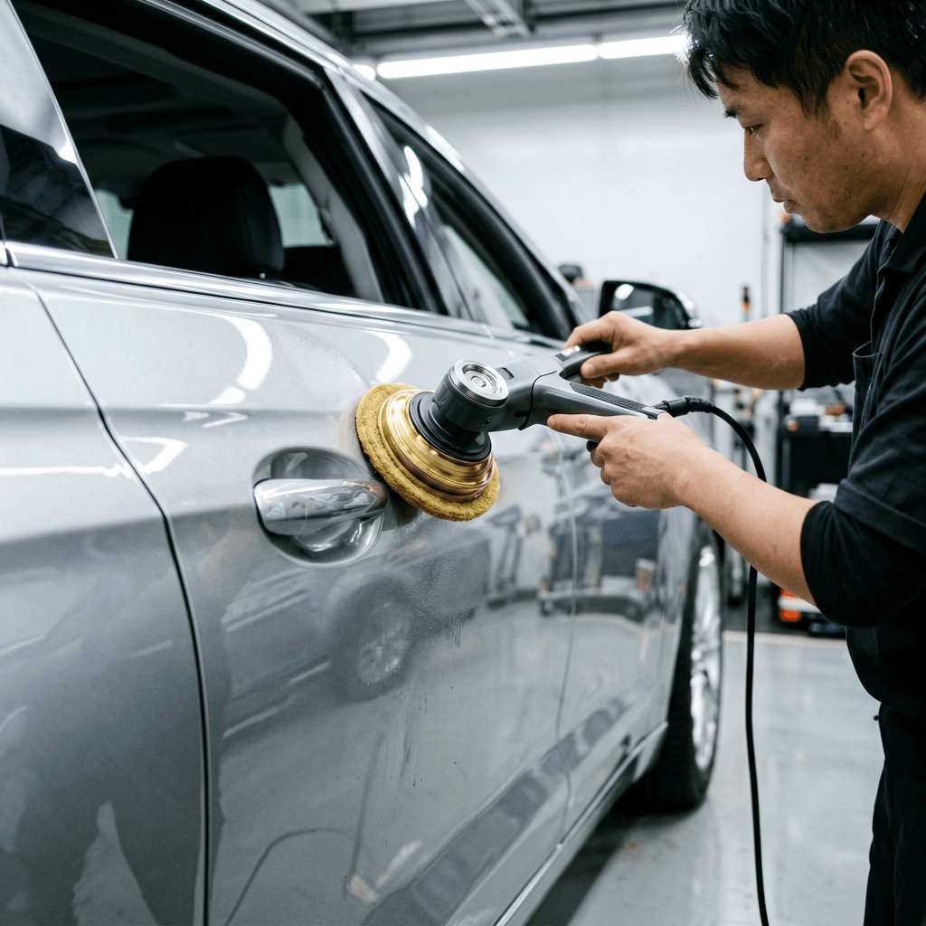 曲面パネル研磨のプロ技完全ガイド|KIHCESポリッシャーKP-1100 Proの7段階変速で失敗しない曲線パネルの磨き方