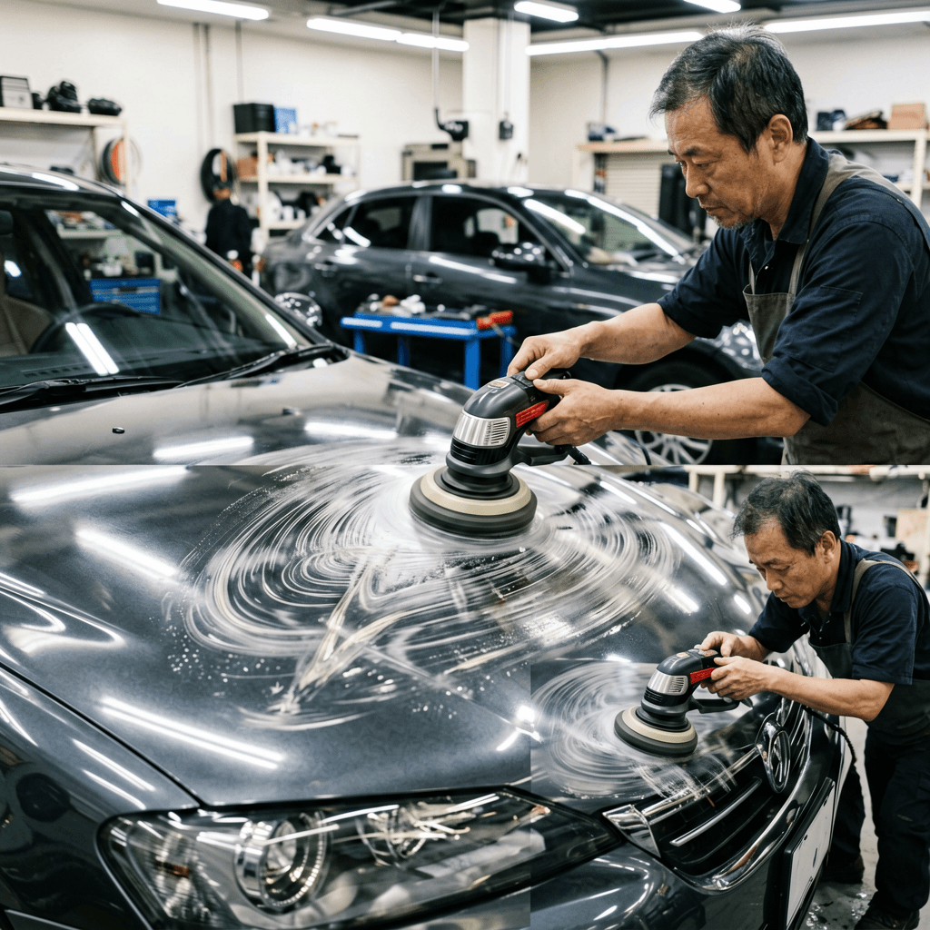 洗車傷・スウォールマークを完全除去!プロが教えるポリッシャー鏡面仕上げの極意